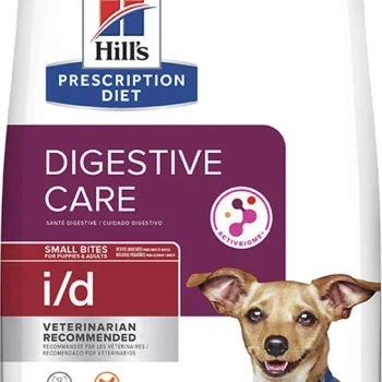 Kit com 02 Pacotes de Ração Seca Hill's Prescription Diet i/d Pedaços Pequenos Cuidado Gastrointestinal para Cães Adultos 2.4Kg Cada