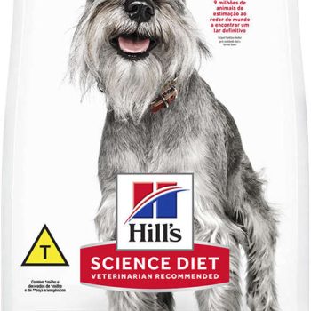Kit com 02 Pacotes de Ração Seca Hill's Science Diet para Cães Adultos 7+ Sênior Raças Minis e Pequenas 2.4Kg Cada